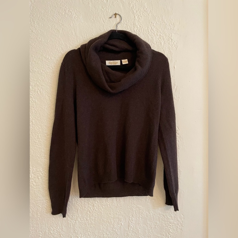 Peck & Peck Pure Cashmere Sweater Cowl Neck L